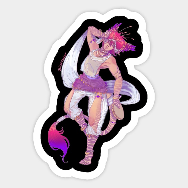 Feathered Dancer Sticker by Azriel8Y8